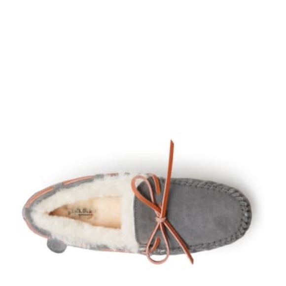 Victoria Genuine Shearling Lace Moccasin Slipper - Picture 3 of 10